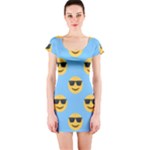 sunglasses Emoji Short Sleeve Bodycon Dress