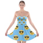 sunglasses Emoji Strapless Bra Top Dress