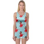 salsa flamenco Emoji One Piece Boyleg Swimsuit