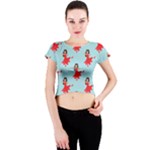 salsa flamenco Emoji Crew Neck Crop Top