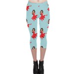 salsa flamenco Emoji Capri Leggings 