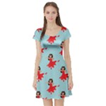 salsa flamenco Emoji Short Sleeve Skater Dress