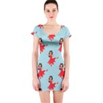 salsa flamenco Emoji Short Sleeve Bodycon Dress