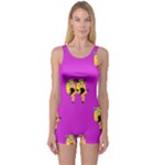 twin Emoji  One Piece Boyleg Swimsuit