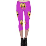 twin Emoji  Capri Leggings 