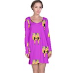 twin Emoji  Long Sleeve Nightdress