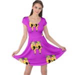 twin Emoji  Cap Sleeve Dress