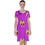 twin Emoji  Short Sleeve Nightdress