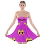 twin Emoji  Strapless Bra Top Dress