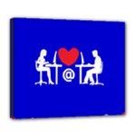 Online Dating Deluxe Canvas 24  x 20  (Stretched)