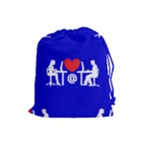 Online Dating Drawstring Pouch (Large)