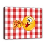 pizza Emoji  Deluxe Canvas 20  x 16  (Stretched)