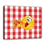 pizza Emoji  Deluxe Canvas 24  x 20  (Stretched)