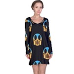 scream Emojis Long Sleeve Nightdress