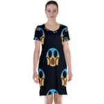 scream Emojis Short Sleeve Nightdress