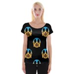 scream Emojis Women s Cap Sleeve Top