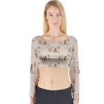 mens barber Long Sleeve Crop Top (Tight Fit)