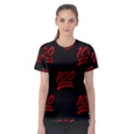 one hundred Emoji Women s Sport Mesh Tee