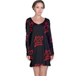 one hundred Emoji Long Sleeve Nightdress