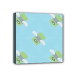 winged money Emoji  Mini Canvas 4  x 4  (Stretched)