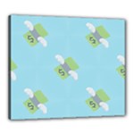 winged money Emoji  Canvas 24  x 20  (Stretched)