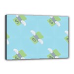 winged money Emoji  Canvas 18  x 12  (Stretched)