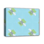 winged money Emoji  Deluxe Canvas 14  x 11  (Stretched)