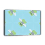 winged money Emoji  Deluxe Canvas 18  x 12  (Stretched)