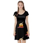 bloody Emoji Short Sleeve Skater Dress