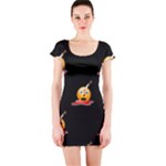 bloody Emoji Short Sleeve Bodycon Dress