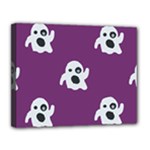 ghost Emoji  Canvas 14  x 11  (Stretched)