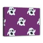 ghost Emoji  Canvas 16  x 12  (Stretched)