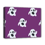 ghost Emoji  Deluxe Canvas 20  x 16  (Stretched)