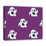 ghost Emoji  Deluxe Canvas 24  x 20  (Stretched)