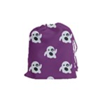 ghost Emoji  Drawstring Pouch (Medium)