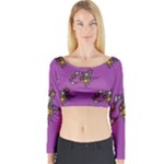 witch Emoji  Long Sleeve Crop Top (Tight Fit)