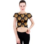 Heart Steampunk Crew Neck Crop Top