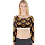 Heart Steampunk Long Sleeve Crop Top (Tight Fit)