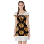 Heart Steampunk Short Sleeve Skater Dress