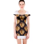 Heart Steampunk Short Sleeve Bodycon Dress