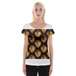 Heart Steampunk Women s Cap Sleeve Top