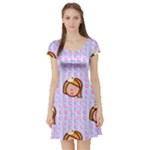 princess emoji Short Sleeve Skater Dress