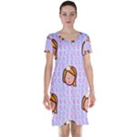 princess emoji Short Sleeve Nightdress