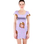 princess emoji Short Sleeve Bodycon Dress