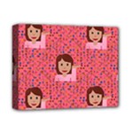 brunette girl emoji Deluxe Canvas 14  x 11  (Stretched)