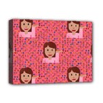 brunette girl emoji Deluxe Canvas 16  x 12  (Stretched) 