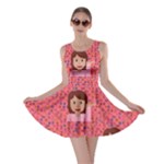 brunette girl emoji Skater Dress