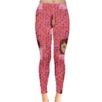 brunette girl emoji Leggings 