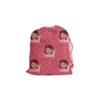 brunette girl emoji Drawstring Pouch (Small)