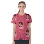 brunette girl emoji Women s Cotton Tee